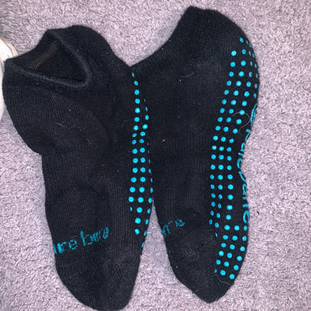 Black and Teal - Old Style Sticky Socks - Pure Barre